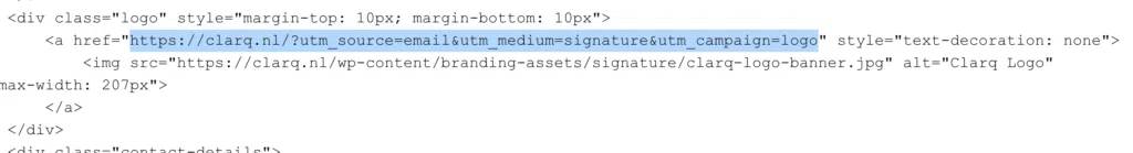 Voorbeeld e-mail handtekening HTML-code